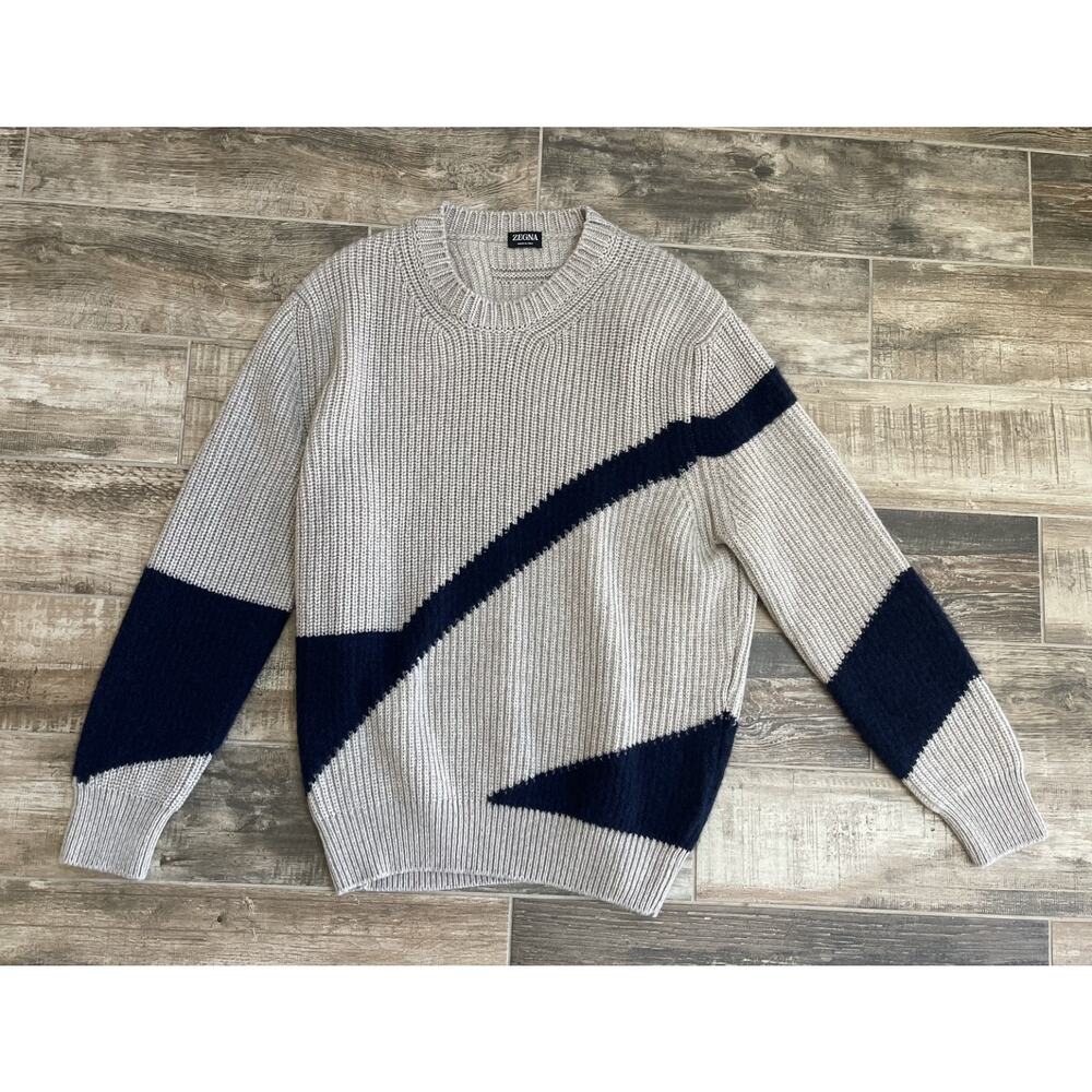 $3,250 NWT Ermenegildo ZEGNA Brown Heavy Chunky Knit Cashmere Sweater 54(XL)